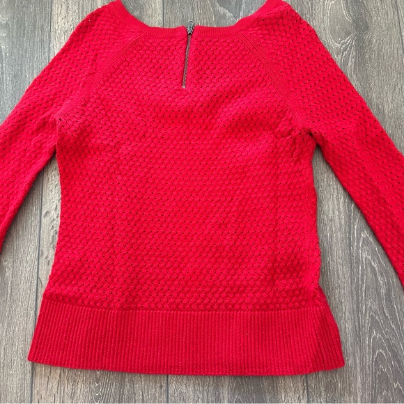 Red American Eagle knit sweater with zipper detail - Picture 2 of 3